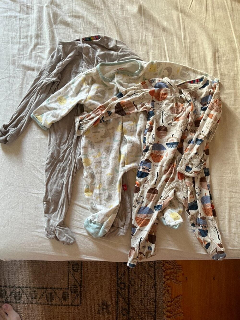 3 Magnetic Me Footies BUNDLE- (2) 3-6m and (1) 0-3m